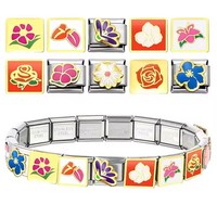 Bracelets de mode en gros, accessoires DIY, breloques à maillons italiens, bracelet en acier inoxydable plaqué or 14 carats, bracelets à breloques, cadeau
