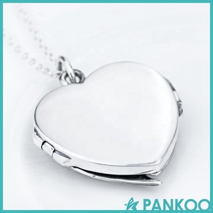 Valentine ngày Quà Tặng 925 Sterling bạc tùy chỉnh cá nhân thiên thần cánh mở hình trái tim khung ảnh mề đay Mặt dây chuyền tự làm quyến rũ - Product Image 5