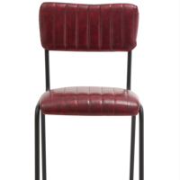 Chaise de comptoir traditionnelle en fer pour café commercial, version basse, dossier haut, durable, vente en gros d'usine