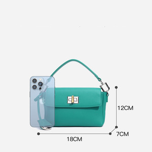 सभी मौसमों के लिए मिनी काले वास्तविक काउटबॉडी मैसेंजर हैंडबैग सभी मौसमों के लिए विंटेज शैली - Product Image 5