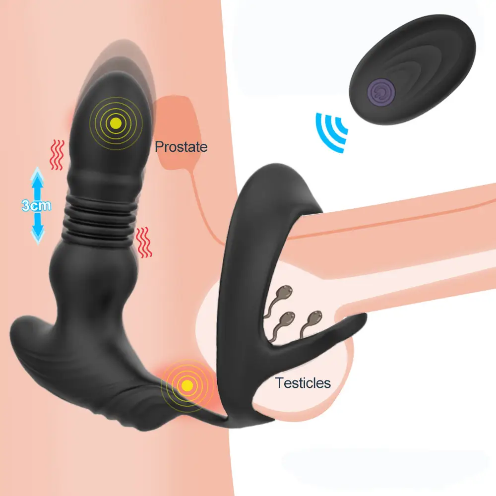 Próstata Massagem Anal Plug Vibrador Brinquedos Para Adultos 18 Masculino Masturbador Atraso Ejaculação Anel Sexo Casais