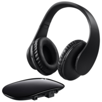 Headset Nirkabel Lipat untuk TV dengan Port Optik Sistem Home Theatre