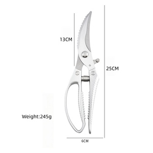 Factory Supply Stainless Steel Kitchen Bone Scissors Heavy Duty Ultra Sharp Aluminum Alloy Handle Dishwasher Safe <b>Poultry</b> <b>Shears</b> - Product Image 6