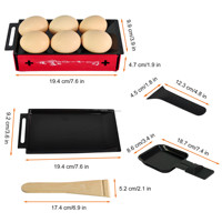 Grille à raclette et fondue portable en métal avec chauffe-plat, durable et facile à nettoyer pour les repas à la maison