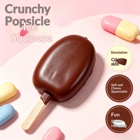 Jouet Squishy Créatif Transfrontalier Nouveau : Coque Croustillante de Glace Simulée, Imitant les Friandises Glacées, Texture Satisfaisante et Croustillement Agréable