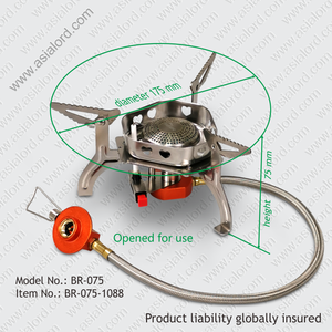 موقد غاز مصغر بسيط قابل للطي بشعلة واحدة ومعتمد بمعيار CE للتخييم وتسلق الجبال في الهواء الطلق، مناسب للسوق الأوروبي، طباخ غاز متنقل - Product Image 4