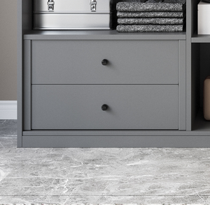 人気の高級グレーベッドルーム家具ガラスドアウォークインクローゼット - Product Image 6