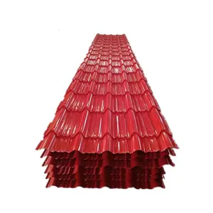 Corrugated Colored Metal Roofing Sheet High Hardness Roof Tile Color Coating Galvanized Corrugated Steel Sheet For Roofing