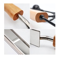 Nouveau Couteau Chauffant Électrique pour Miel (Type Z) en Acier Inoxydable avec Manche en Bois, Prise Europe/Amérique/Australie, pour Couper le Miel et la Cire