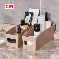 Boîte de rangement pour casse-croûte et maquillage de salle de bain avec logo personnalisé KM6329 Boîte à chaussures en plastique pour organisateur de bureau portable