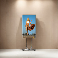 Afficheur numérique sans fil 32 43 pouces, lecteur publicitaire LCD sur pied, écran vertical 1080P pour boutique éphémère