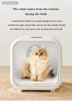 Boîte de séchage automatique intelligente pour animaux de compagnie, petit sécheur pour chiens et chats, pièce de séchage pour animaux de compagnie, température constante, alimentation en air complète en forme de U, nid pour animaux de compagnie 62L