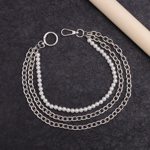 Hip Hop Style Metal Pearl Waist <b>Chain</b> Multi Layered Imitation Pearl <b>Jeans</b> Accessory For Daily Wear Street Dance Fashion Body - Product Image 3