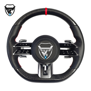 พวงมาลัยดัดแปลงแมลงปอคาร์บอนไฟเบอร์สีแดงสำหรับ <span class=keywords><strong>Mercedes</strong></span> Benz C GLC E S CLS <span class=keywords><strong>AMG</strong></span> ZC-<span class=keywords><strong>223</strong></span>-T18-F - Product Image 2