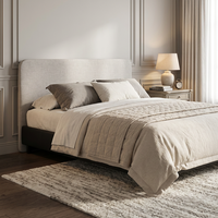 Willsoon Modernes Minimalistisches Europäisches King-Queen-Size Leinen-Polsterbett mit Gaslift-Stauraum OEM ODM B2B Großhandel