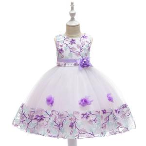 FSMKTZ Ragazza di Fiore Vestito Da Cerimonia Nuziale del Vestito Da Sera di Trascinamento Lungo della ragazza Puffy Gonna Costumi Estate del Bambino Pannello Esterno Della Principessa L5045 - Product Image 2
