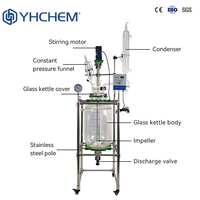Cuve de réaction en verre automatique de haute précision 100L avec moteur et télécommande pour une mesure précise des liquides