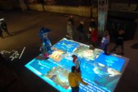 Grand écran de projection interactive au sol, jeux interactifs pour enfants, sol magique, jeux 3D, aire de jeux, auto-calibration