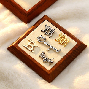 Zinc Alloy Custom Metal Logo <b>Tags</b> Customized Enamel Brand Labels Private Sewing <b>Name</b> Badges for Fashion Apparel Bags - Product Image 2