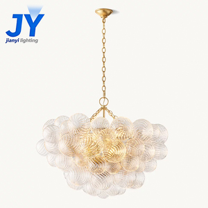 Luminaires suspendus à commande par interrupteur, idéaux pour <span class=keywords><strong>le</strong></span> salon et la salle à manger, design moderne et luxueux, personnalisables, <span class=keywords><strong>en</strong></span> fer et <span class=keywords><strong>en</strong></span> verre. - Product Image 4