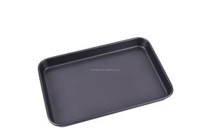 Lot de 3 plaques à pâtisserie rectangulaires en acier au carbone, antiadhésives, peu profondes, compatibles <span class=keywords><strong>four</strong></span>, <span class=keywords><strong>pour</strong></span> cuisine domestique, vente en gros usine - Product Image 3