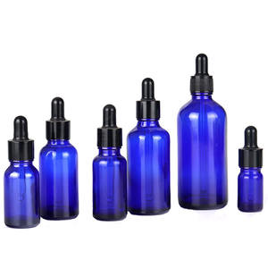 Botella de Vidrio Esmerilado Ámbar, Azul y Verde de 5ml, 10ml, 30ml, 50ml y 100ml con Tapón Cuentagotas de Bambú - Product Image 2