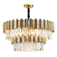 Fabricant best-seller Cuisine moderne personnalisée Restaurant Bar Lustre à DEL en or