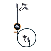 Kabel Bambu 60W PD Pengisian Cepat dengan Logo Menyala, Kompatibel USB-C, Apple CarPlay, Android Auto