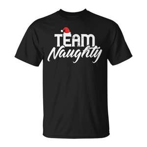 Ensemble de t-shirts promotionnels assortis pour couple, style « Naughty and Nice » - Product Image 1