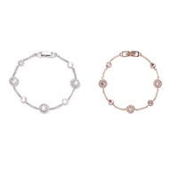 Bracelet en diamant double face effet ciel étoilé de haute qualité, au design simple, tendance et de niche, pièce de joaillerie haut de gamme