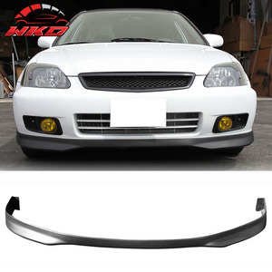 Compatible con Honda Civic 1999-2000, Estilo Type R, Labio de Parachoques Delantero, Negro Sin Pintar - Product Image 1