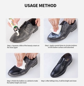 Entretien des chaussures en cuir véritable, <span class=keywords><strong>couleur</strong></span> marron, noir, blanc, brillance rapide, imperméable, <span class=keywords><strong>couleur</strong></span> complémentaire, crème de vernis à chaussures - Product Image 3