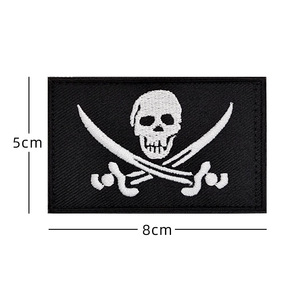 Patchs brodés en tissu tissé avec fermeture auto-agrippante et motif de <span class=keywords><strong>phrase</strong></span> amusante en tissu noir pour vêtements et usage domestique - Product Image 4