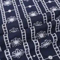最新デザインマルチカラーフラワー刺繍コットン生地織り