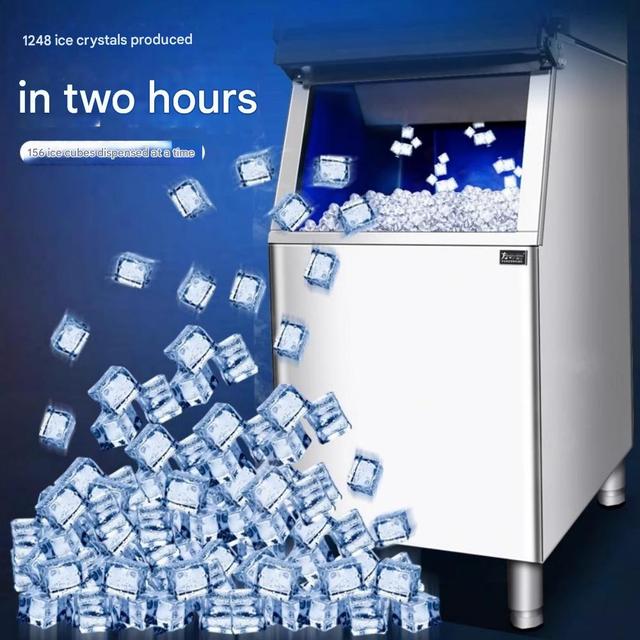Best Selling Commercial Cube Ice Machine 200KG Restaurant Kitchen Small Cube Ice Drink Transparent Cubitos De Hielo Glacons