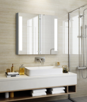 Kabinet Obat Cermin Pintar Led, Cermin Pad Berbingkai Led dengan Bluetooth Kecantikan