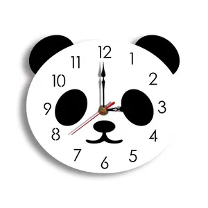 Diy Acryl Panda Wandklok Home Decoratie Slaapkamer Woonkamer Wandklokken Moderne Keuken Home Decor Leuke Muur + Klokken