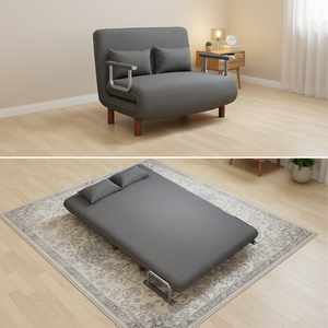 Canapé-<span class=keywords><strong>lit</strong></span> pliable multifonctionnel pour salon, idéal pour la sieste, gain de place, design tendance, en tissu - Product Image 1