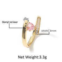 Anillo de Plata de Ley S925 UWIN con Nombre Personalizado y Piedra de Nacimiento, Joyería Personalizada, Regalo de Cumpleaños para Mujer