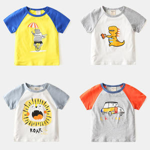 T-shirt d'été en coton respirant à manches courtes imprimé pour garçons, vente en gros, provenant d'un fournisseur chinois - Product Image 4