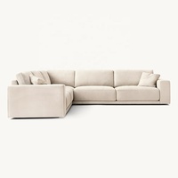 Usine haut de gamme personnalisé en forme de L combinaison tissu canapé moderne Simple confortable meubles canapés modulaires