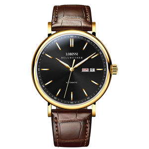 Pour LOBINNI <span class=keywords><strong>montre</strong></span> mécanique automatique pour hommes bande en acier inoxydable résistant à l'eau en gros pour <span class=keywords><strong>Boss</strong></span> <span class=keywords><strong>cuir</strong></span> ceinture pointeur cadran - Product Image 6