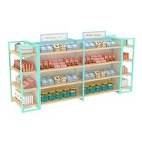 Présentoir mural réglable robuste à LED pour magasin de luxe maternité et bébé, étagère de vente au détail pour lait en poudre, idéal pour les centres commerciaux