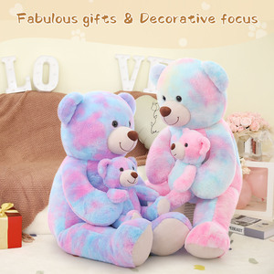 Juego <span class=keywords><strong>de</strong></span> Peluches <span class=keywords><strong>de</strong></span> Ositos <span class=keywords><strong>de</strong></span> Peluche Coloridos para Mamá y Bebé, Regalo <span class=keywords><strong>de</strong></span> <span class=keywords><strong>Amor</strong></span> para San Valentín, Aniversario, Cumpleaños, Navidad, Decoración <span class=keywords><strong>de</strong></span> Bodas - Product Image 2