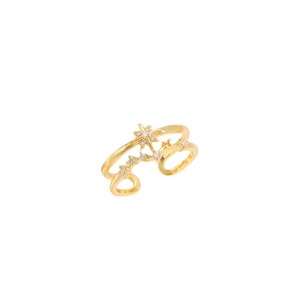 Euro-American <b>Vintage</b> INS Trend Cold Style <b>Gold</b> Open Alloy <b>Ring</b> for Women Japanese and Korean Simple Daily Wear - Product Image 5