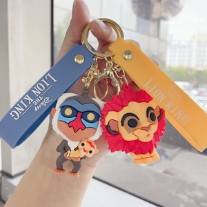 Mới đến Simba 3D Keychain phim hoạt hình dễ thương Simba Móc chìa khóa PVC sư tử Vua Keychain cho túi xe mặt dây chuyền - Product Image 3