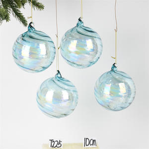 Adornos navideños hechos a mano OEM, decoración colgante, adornos <span class=keywords><strong>de</strong></span> esfera <span class=keywords><strong>de</strong></span> <span class=keywords><strong>vidrio</strong></span> <span class=keywords><strong>de</strong></span> colores soplados, Bola <span class=keywords><strong>de</strong></span> Navidad - Product Image 3