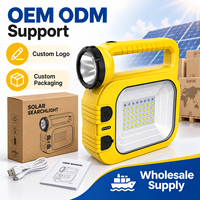 Projecteur solaire rechargeable 2400 mAh, type C, lampe de travail latérale, lumière d'avertissement d'urgence, vente en gros OEM