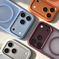 Étui rigide magnétique semi-transparent mat JOYPORODO B561 pour iPhone 17 18 Pro Max, antichoc et anti-traces de doigts
