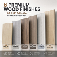 Papan Partikel Berlapis Melamin MFC Kayu Ek Kelas E0 1549*2769mm dengan Tekstur Kayu untuk Perabot Rumah Tangga
